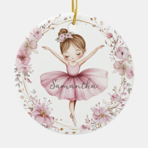Custom Ballet Dancer Ceramic Ornament