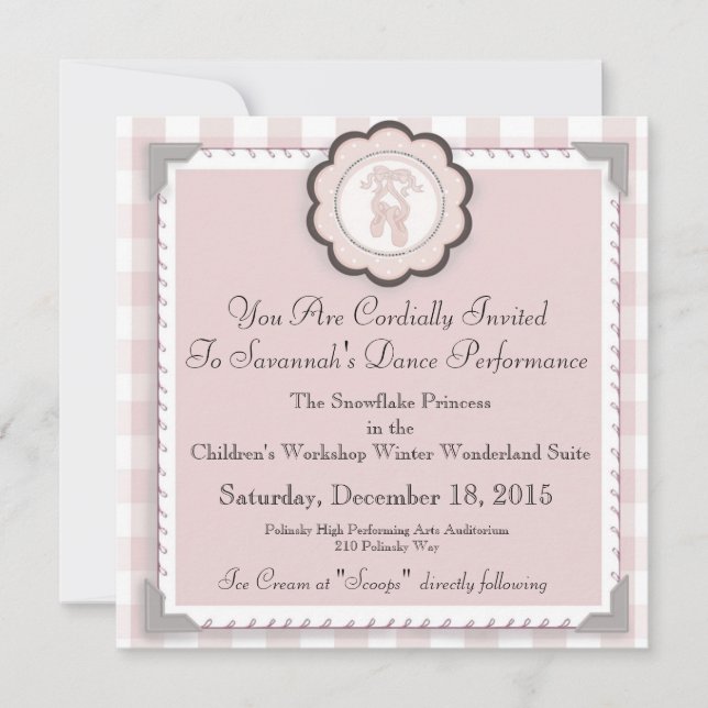 Custom Ballet Performance Announcement - (Front)