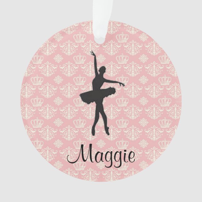 Custom Ballet Photo Christmas Ornament (Front)