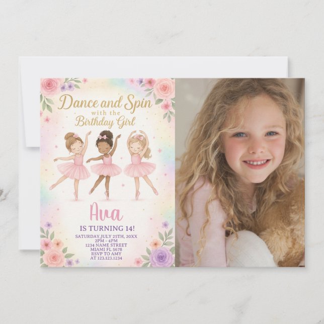 Custom Ballet Princess Template with photo (Front)