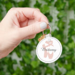 Custom Ballet Slipper Ballerina Dance Centre Name Key Ring<br><div class="desc">This custom ballet design features ballet slippers and personalised text - add your dancer's name and/or ballet studio name. A perfect gift to acknowledge all the hard work and effort of your daughter's year - also great as a dance teacher gift. Check out our other ballet designs by clicking on...</div>