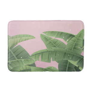Custom Banana Leaves Bath Mat