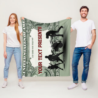 Custom Band and Money  Fleece Blanket