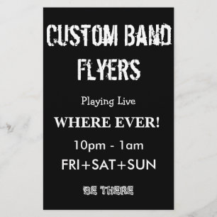Custom Band Black White Flyer