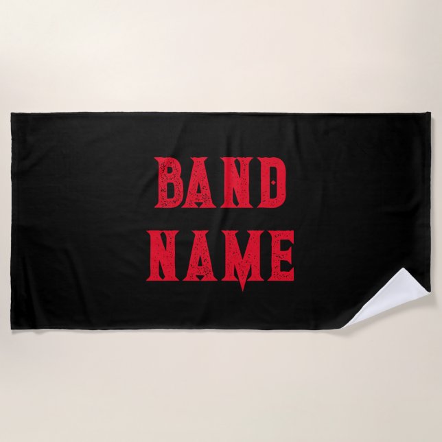 Custom Band Merch Beach Towel (Front)