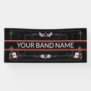 Custom Band Merch Rockabilly Music Tattoo Banner
