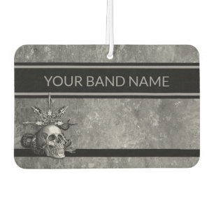 Custom Band Merch Rocker Skull Rock & Roll Music A Car Air Freshener