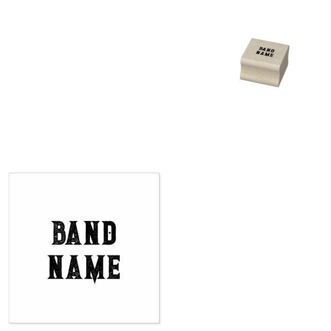 Custom Band Merch Rubber Stamp (Stamped)