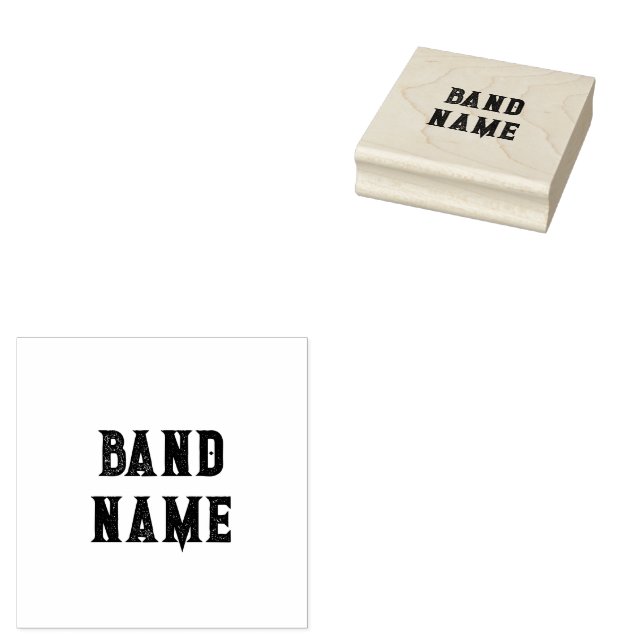 Custom Band Merch Rubber Stamp (Stamped)