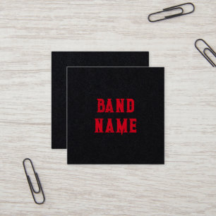 Custom Band Merch Square Business Card