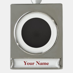 Custom Banner Ornament - Silver Plated