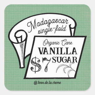 Custom Banner Vanilla Sugar Culinary Catering Square Sticker