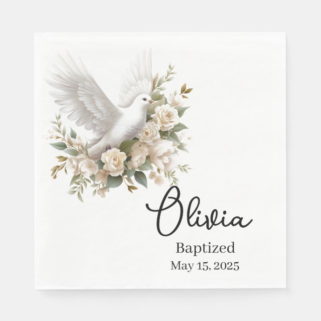 Custom Baptism  Napkin (Front)