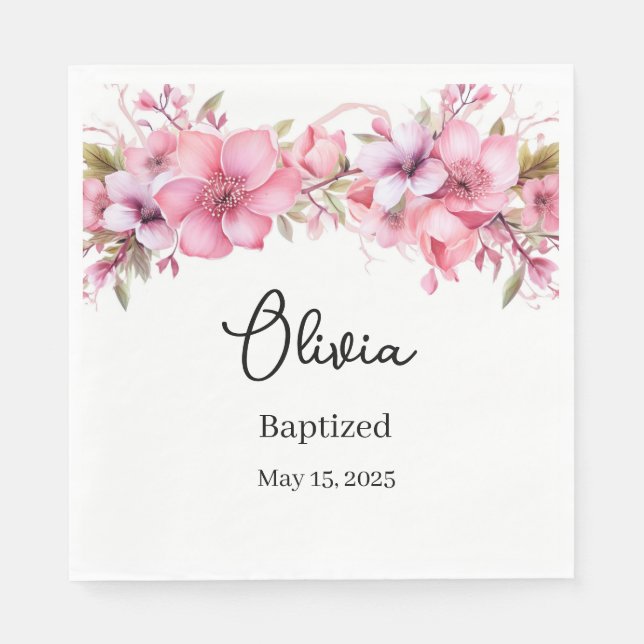 Custom Baptism  Napkin (Front)