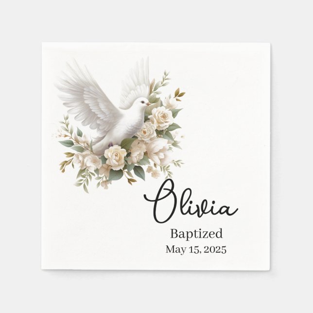 Custom Baptism  Napkin (Front)