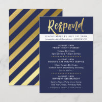 CUSTOM Bar Mitzvah enclosure Tommy navy + gold