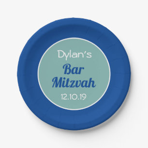 Custom Bar Mitzvah Paper Plate