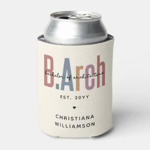Custom BArch Bachelor of Architecture Graduation Can Cooler