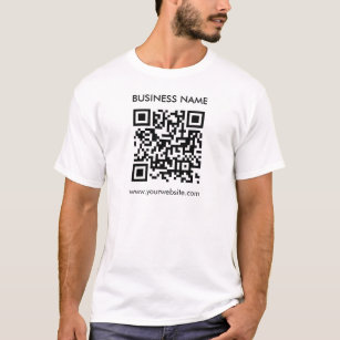 Custom Barcode Template Men's Modern QR Code T-Shirt