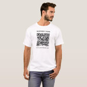 Custom Barcode Template Men's Modern QR Code T-Shirt (Front Full)