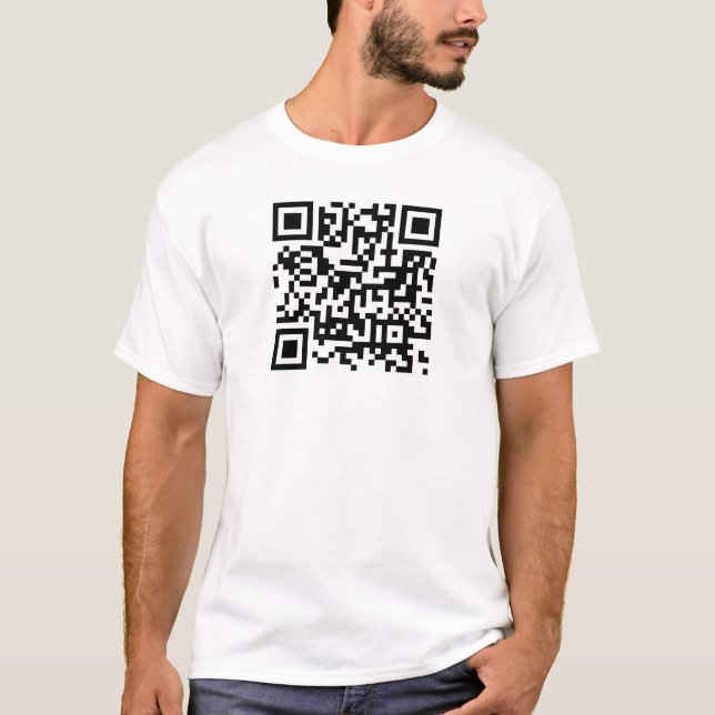 Custom Barcode Template Men's Modern QR Code T-Shirt (Front)