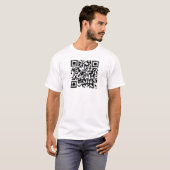 Custom Barcode Template Men's Modern QR Code T-Shirt (Front Full)
