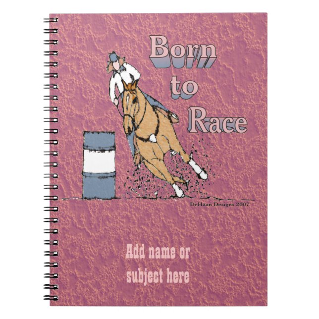 Custom Barrel Racing Notebook (Front)