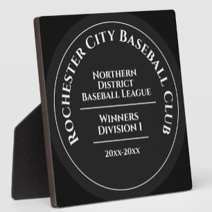 Custom Baseball Club Division Winners Trophy Plaque