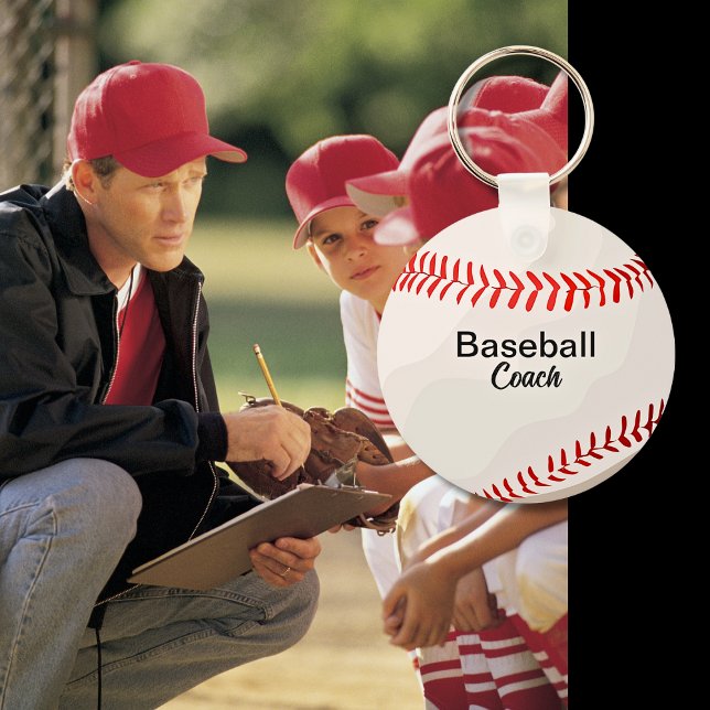 Custom Baseball Coach Keepsake Key Ring (Creator Uploaded)