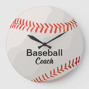 Custom Baseball Coach Keepsake Large Clock