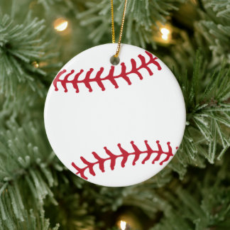 Custom Baseball gift for sports team Ceramic Ornament