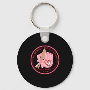 Custom Baseball Mom Squad Personailzed Team Name T Key Ring