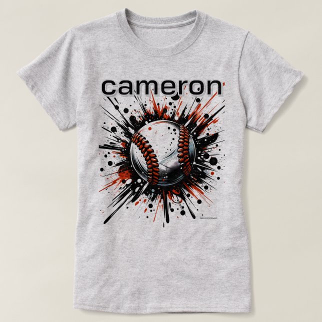 Custom Baseball Mom Tee - Baseball Graphic Tee (Design Front)