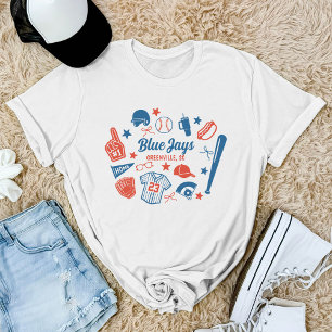 Custom Baseball Mum Proud Softball Mama Game Day T-Shirt