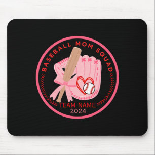 Custom Baseball Mum Squad Personailzed Team Name T Mouse Pad