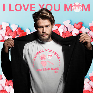 Custom Baseball Mum Squad T-Shirt   Perfect Gift