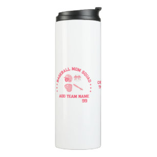Custom Baseball Mum Squad Thermal Tumbler Gift