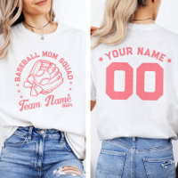 Custom Baseball Mum Squad with Team Name Number