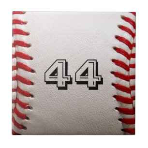 Custom Baseball Number Art – High-Def Sports Photo Ceramic Tile