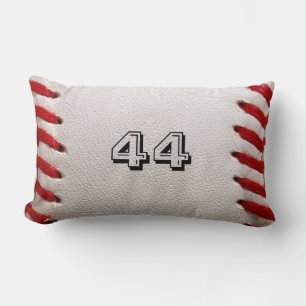 Custom Baseball Number Art – High-Def Sports Photo Lumbar Cushion