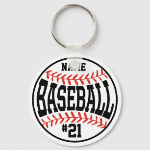 Custom Baseball Player Button  Baseball Team Key Ring