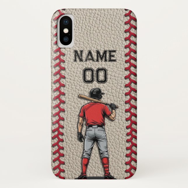 Custom Baseball Player Customizable Number Name Case-Mate iPhone Case (Back)