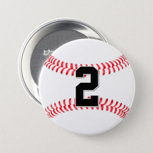 Custom Baseball Player Jersey Number / Text Sports 7.5 Cm Round Badge