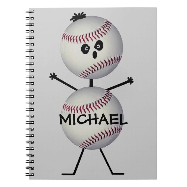 Custom Baseball Player Notebook (Front)