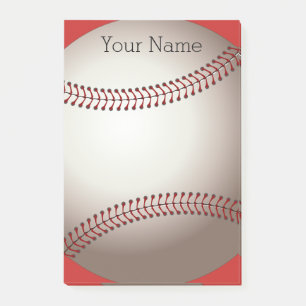 custom baseball post it note to personalise