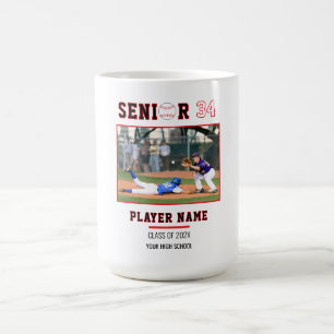 Custom Baseball Senior Night Photo Coffee Mug
