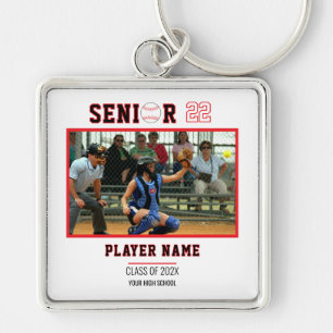 Custom Baseball Senior Night Photo Key Ring
