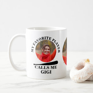 Custom baseball shape photo my favourite baseball coffee mug