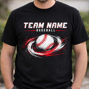 Custom Baseball Team Shirt with Personalised Team