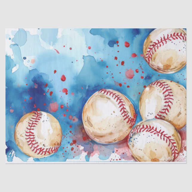 Custom Baseball Theme Party  Tissue Paper (Front)